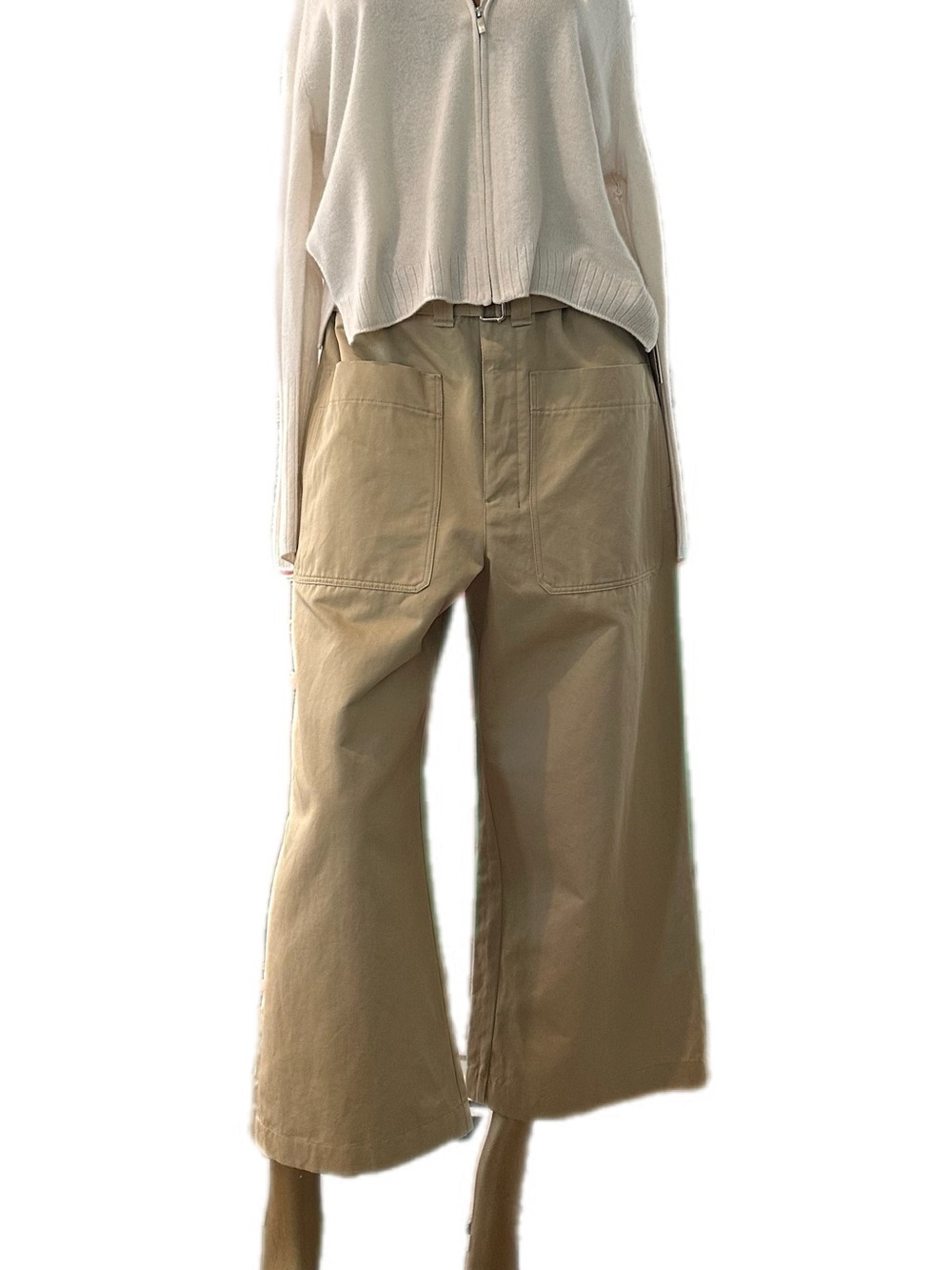 Lemaire Cotton/Linen Cropped Belted Pocket Chino Pants size 38, made in Romania - Picture 8 of 9